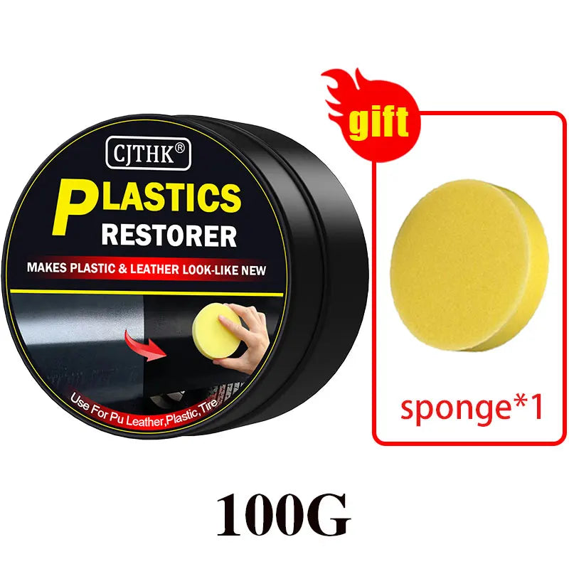 Restaurateur de plastique de voiture retour au noir brillant, produits de nettoyage de voiture, restauration du cuir et du plastique, rénovateur de revêtement de polissage et de réparation automobile