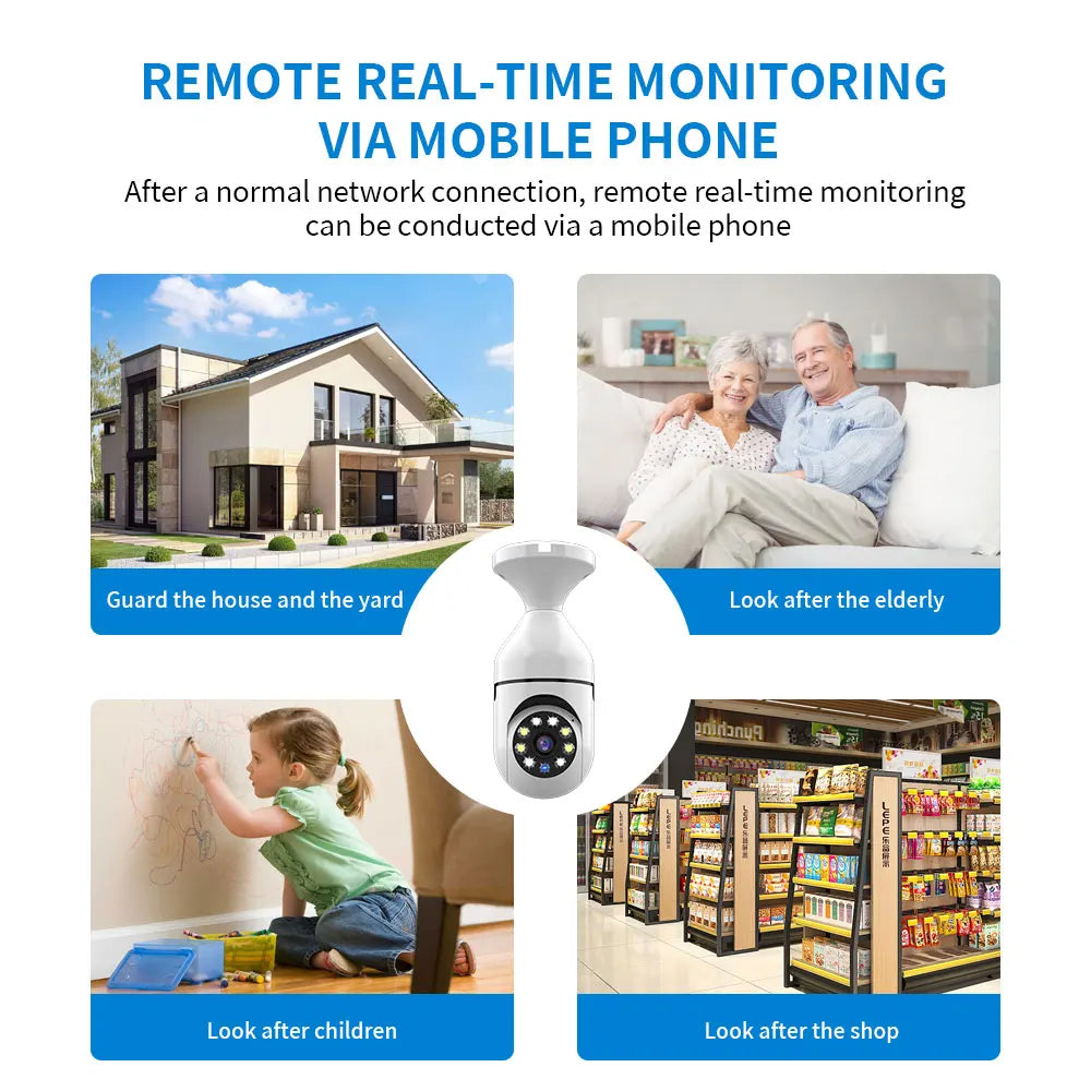 Caméra de Surveillance couleur Vision nocturne moniteur de sécurité automatique suivi humain Zoom intérieur Wifi Miini caméra IP