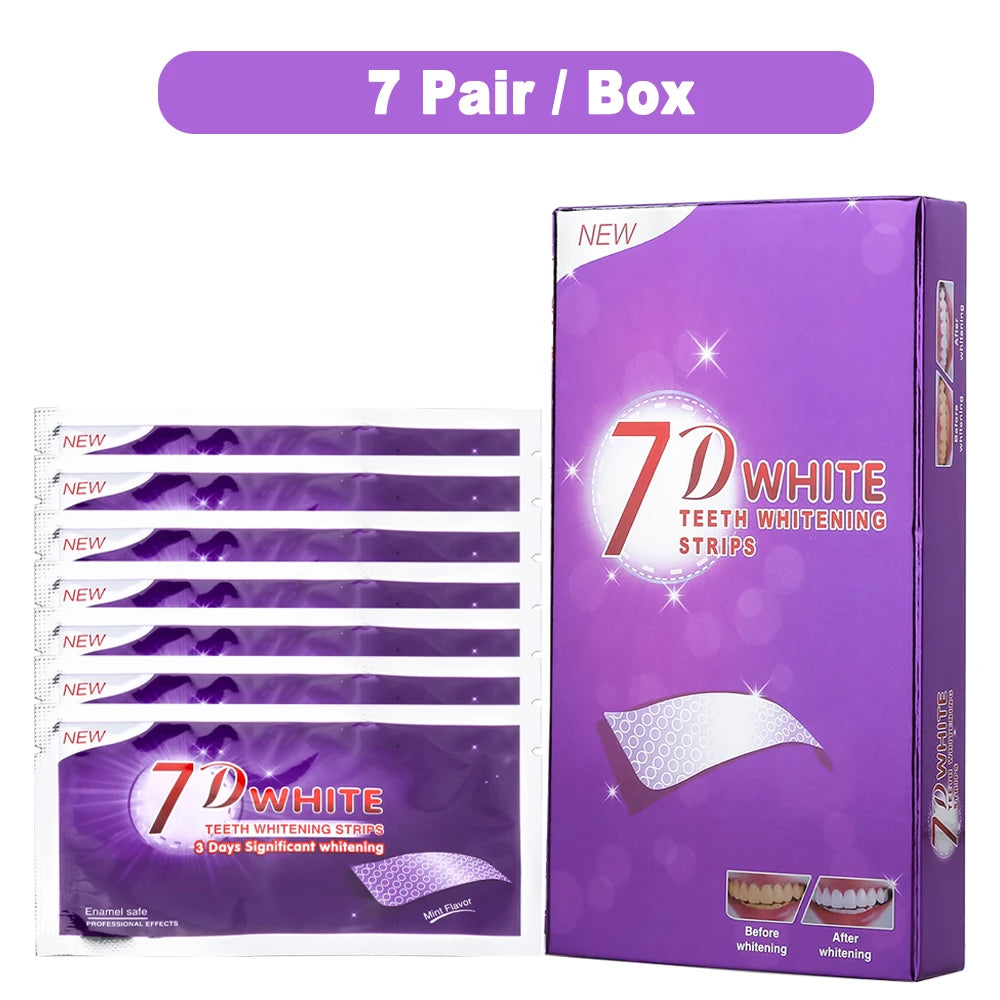 Bande de blanchiment des dents violettes, bande de blanchiment des dents non sensible, correcteur de couleur, bande de nettoyage des dents instantanée, plus blanche des dents à la maison