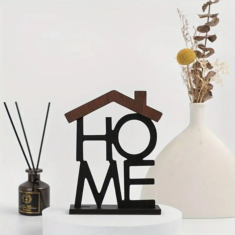 Ornement créatif en bois pour la maison, salon, Table basse, armoire, bureau, petite décoration en forme de maison, pendaison de crémaillère, cadeau d'anniversaire