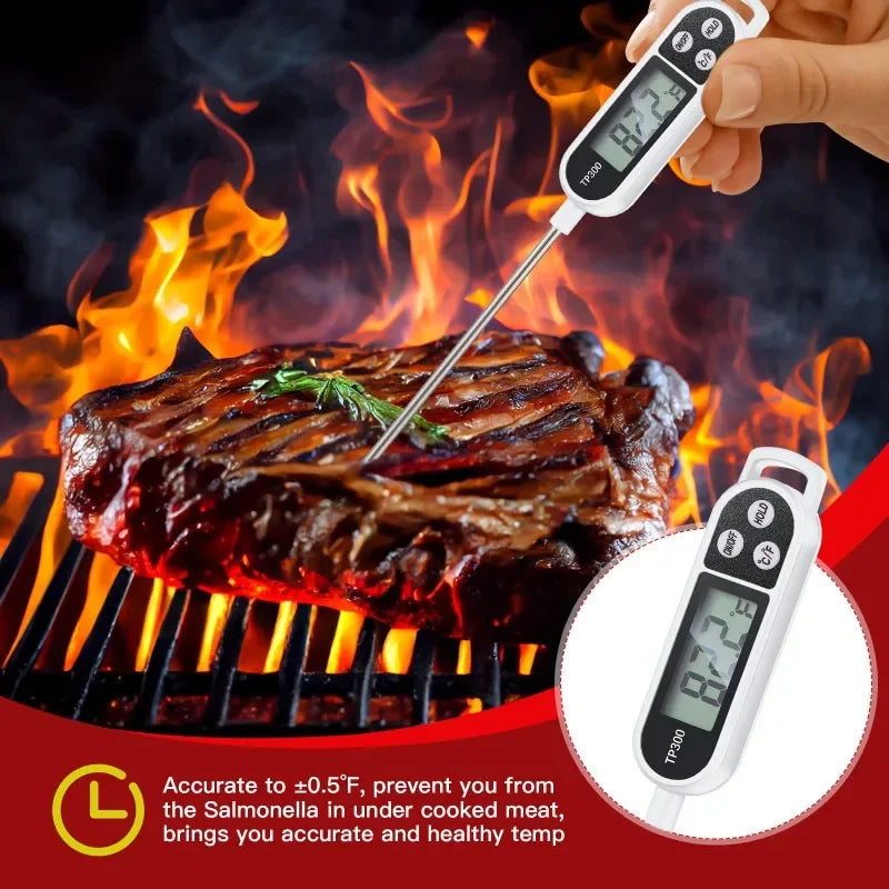 Thermomètre de cuisine pour la cuisson, outil de mesure de la température numérique pour la viande, thermomètre alimentaire électronique, écran LCD, nourriture
