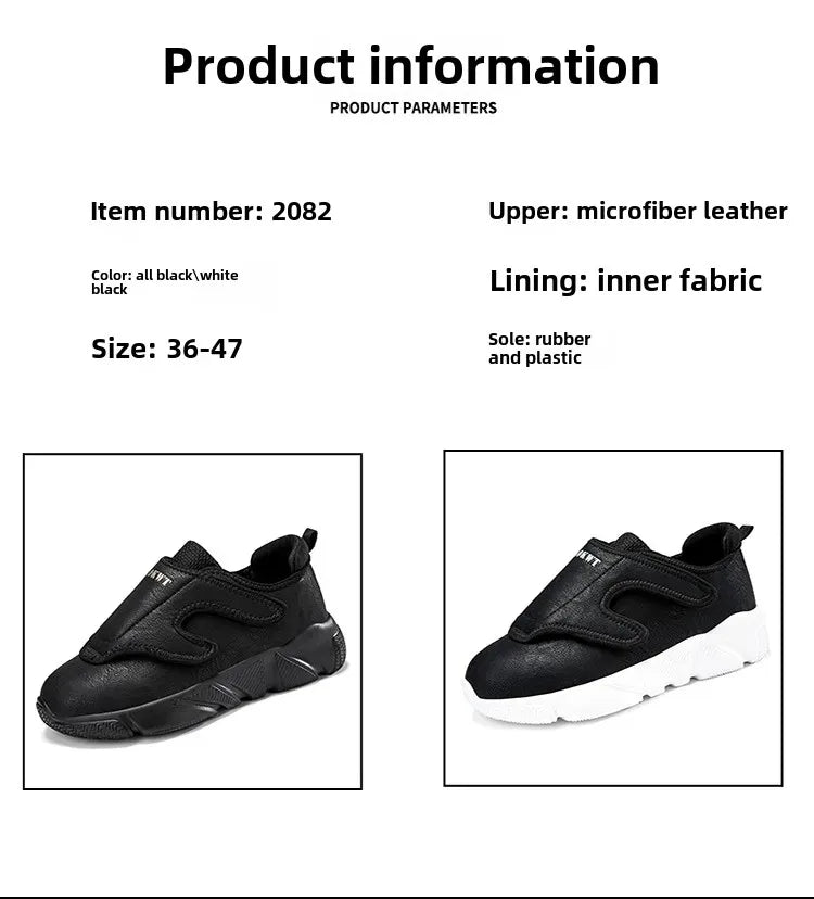 Chaussures pour personnes âgées diabétiques avec fermeture à crochet et boucle pour pieds larges, baskets orthopédiques légères pour œdèmes avec soutien de la voûte plantaire haute