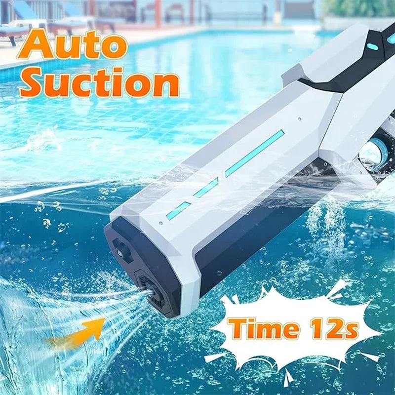 Pistolets à eau électriques pour adultes, puissant gicleur, aspiration automatique d'eau, jouet de plage en plein air d'été, cadeau pour enfants