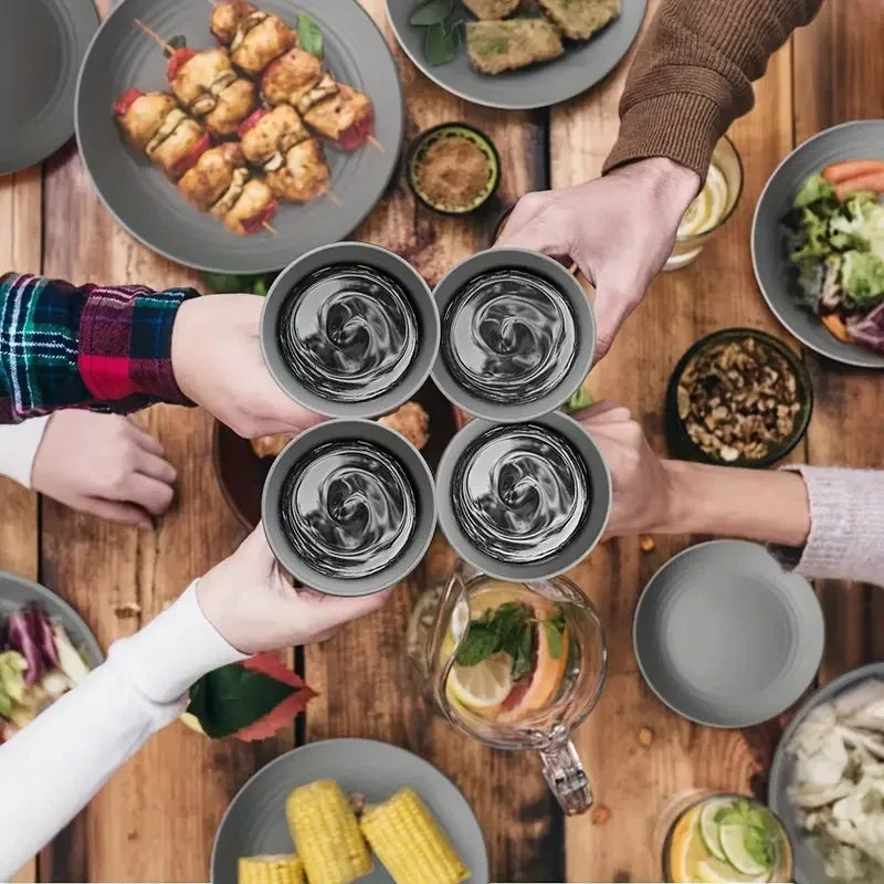 Nouveau 16 pièces/ensemble d'assiettes à repas Non fragiles, plats en paille de blé, ensemble de vaisselle, lave-vaisselle à micro-ondes, vaisselle sûre et réutilisable