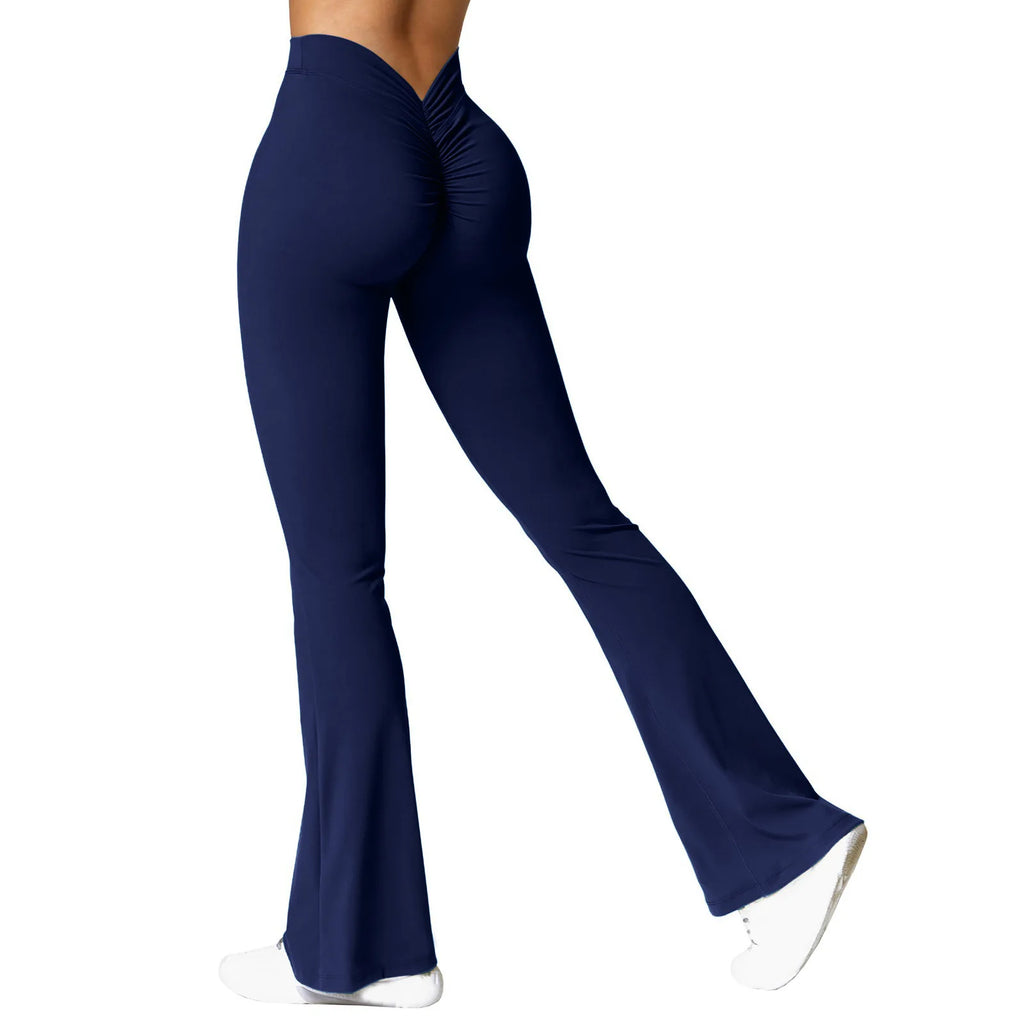 Nouveau Legging Évasé Femme Tendance, Pantalon de Yoga Taille Haute à Coupe V, Pantalon Large Décontracté pour Femme, Idéal Sport et Gym
