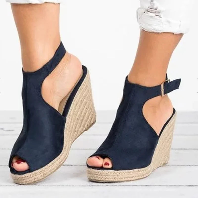 Sandales à Talons pour Femme, Espadrilles Confortables, Chaussures à Plateforme, Nouvelle Collection Été 2025