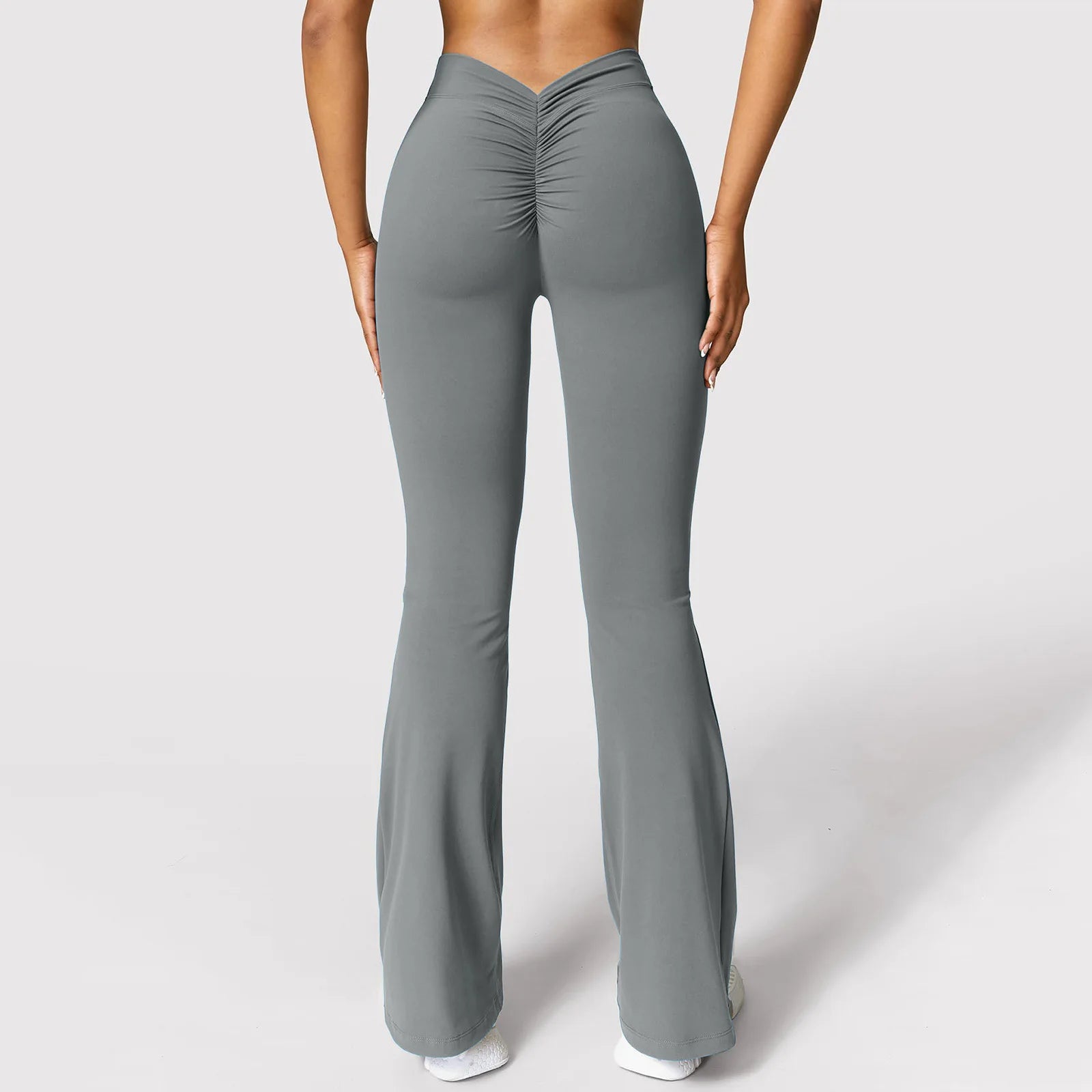 Nouveau Legging Évasé Femme Tendance, Pantalon de Yoga Taille Haute à Coupe V, Pantalon Large Décontracté pour Femme, Idéal Sport et Gym