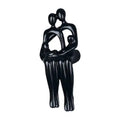 Ornements de bureau d'entrée de salon créatifs et intéressants pour une famille de quatre décorations modernes en forme de caractère abstrait
