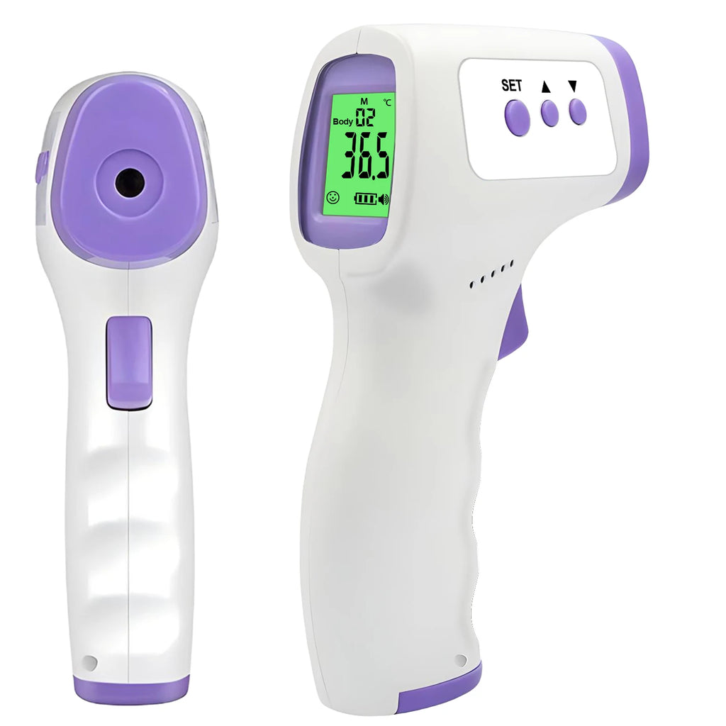 Thermomètre infrarouge numérique front corps thermomètres de fièvre sans contact ou oxymètre de pouls de doigt portable médical oxygène sanguin