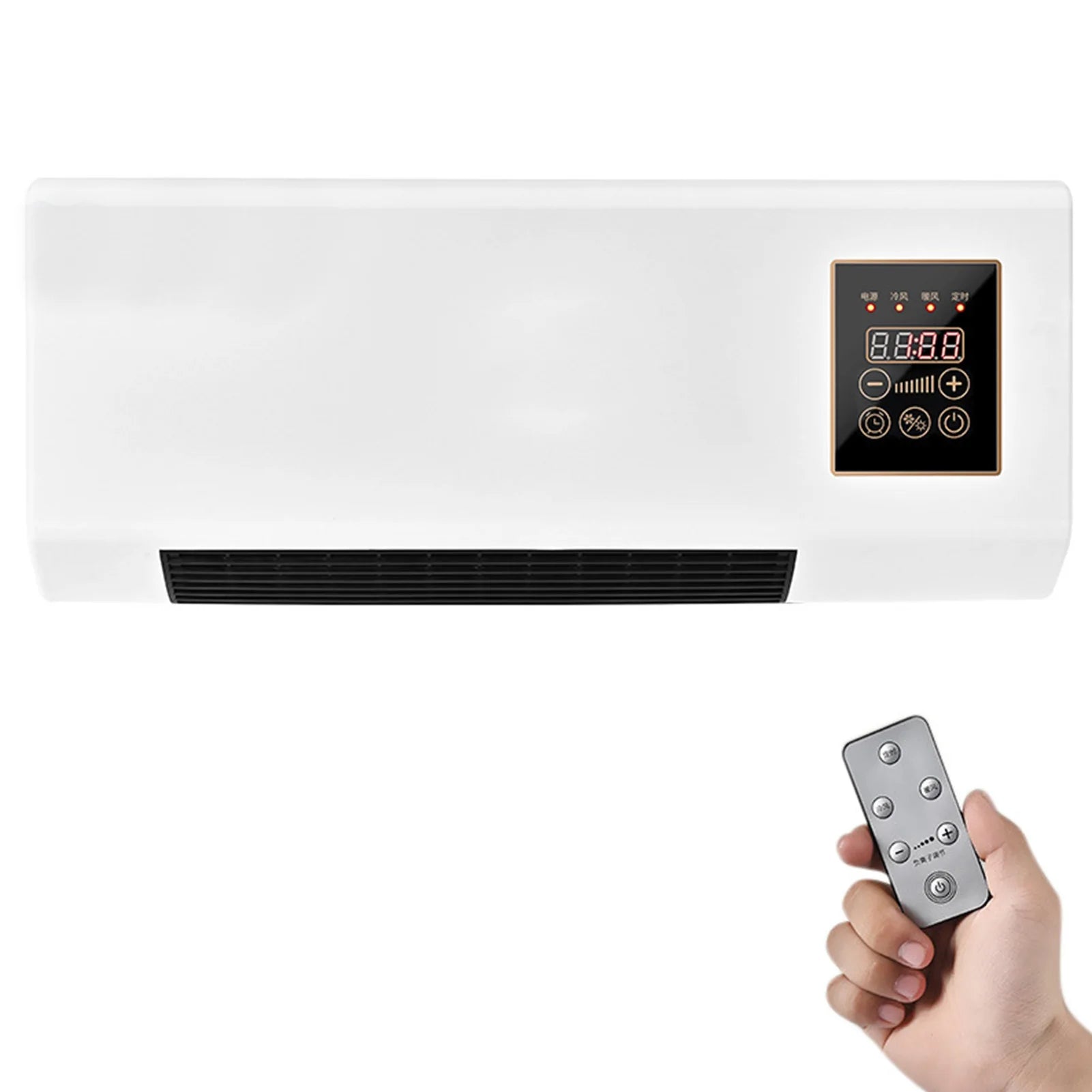 Climatiseur mural Portable 2 en 1, 1800W, frais et chaud, double usage, avec télécommande, pour la maison et la chambre à coucher