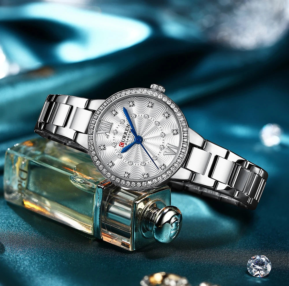 Istro REN-Montres-bracelets à quartz avec bracelet en acier inoxydable pour hommes et femmes, biscuits de luxe, cadran rose, montres à la mode, nouveau
