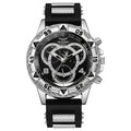 Montre-bracelet à quartz analogique pour homme, bracelet en silicone, montres de sport, mode