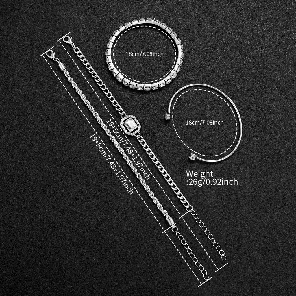 5 pièces de luxe diamant femmes montres Bracelet ensemble dames cadran arabe montres à Quartz Reloj Mujer (sans boîte)