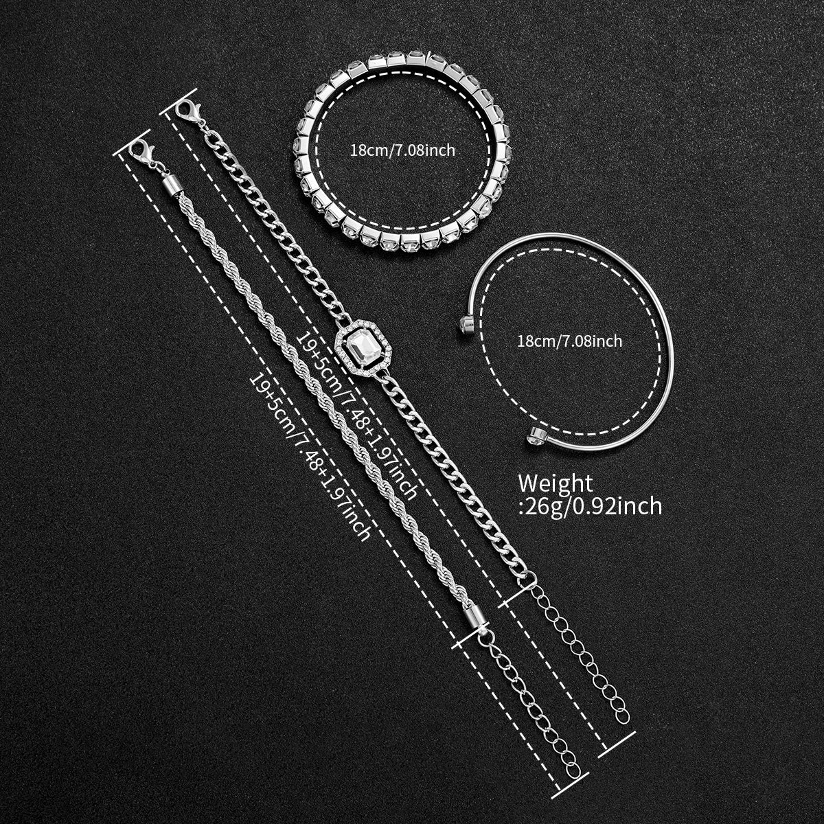 5 pièces de luxe diamant femmes montres Bracelet ensemble dames cadran arabe montres à Quartz Reloj Mujer (sans boîte)