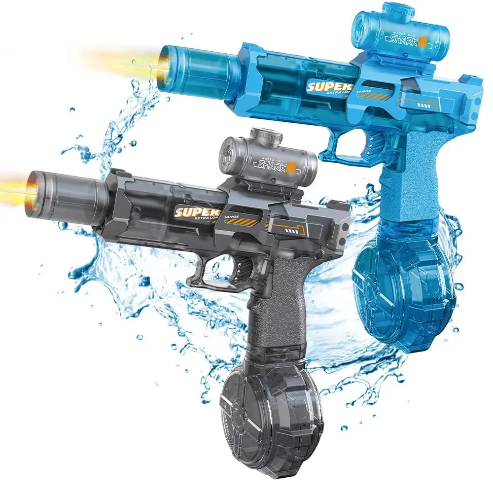 Pistolet à eau électrique LED pour enfants, simulation de souris de la neige, grande capacité, tir continu automatique