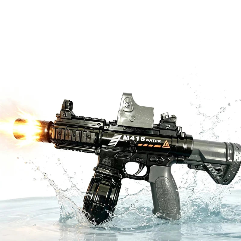 Pistolet à eau électrique LED pour enfants, simulation de souris de la neige, grande capacité, tir continu automatique