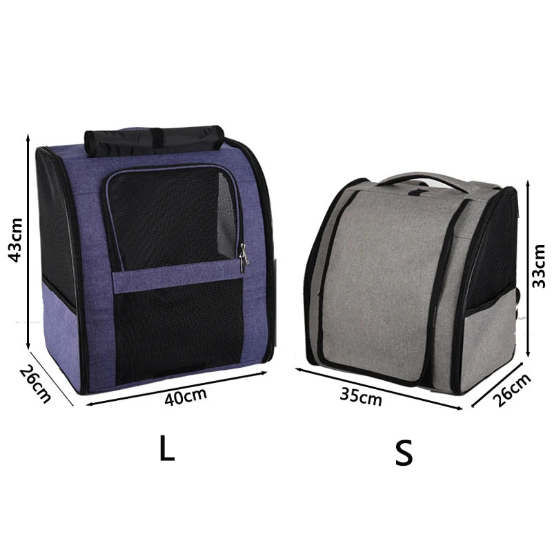 Sacs à dos pour animaux de compagnie, sac à bandoulière respirant pour l'extérieur, pour petits chiens et chats, sac à dos pliable de voyage Portable, fournitures pour animaux de compagnie