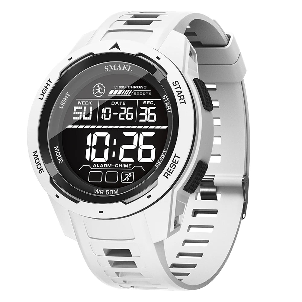 SMAEL-Montre-bracelet numérique étanche à LED pour homme, chronomètre lumineux, montres de sport, 50m, 8105