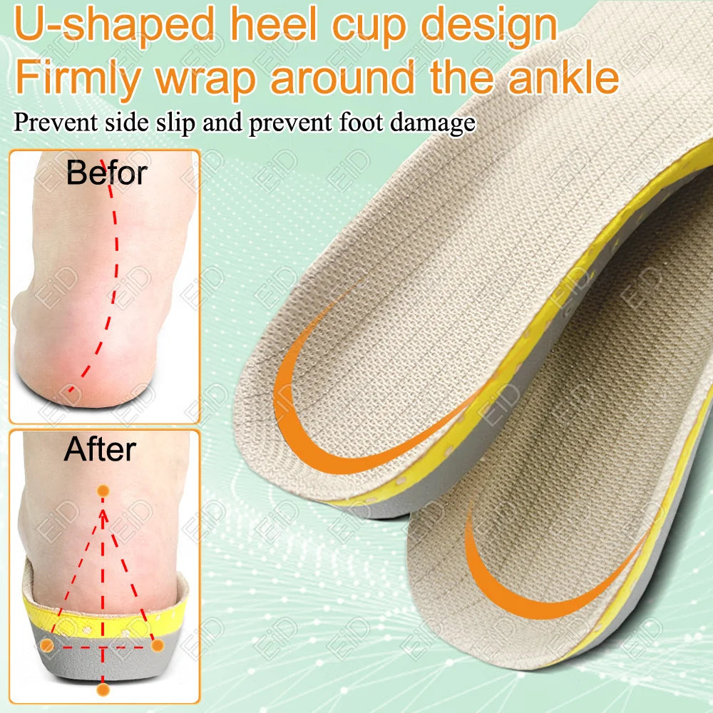 Semelles orthopédiques en gel de qualité supérieure unisexe, pied plat 4WD, semelle de santé pour chaussures, insertion de coussin de soutien de la voûte plantaire pour fasciite plantaire