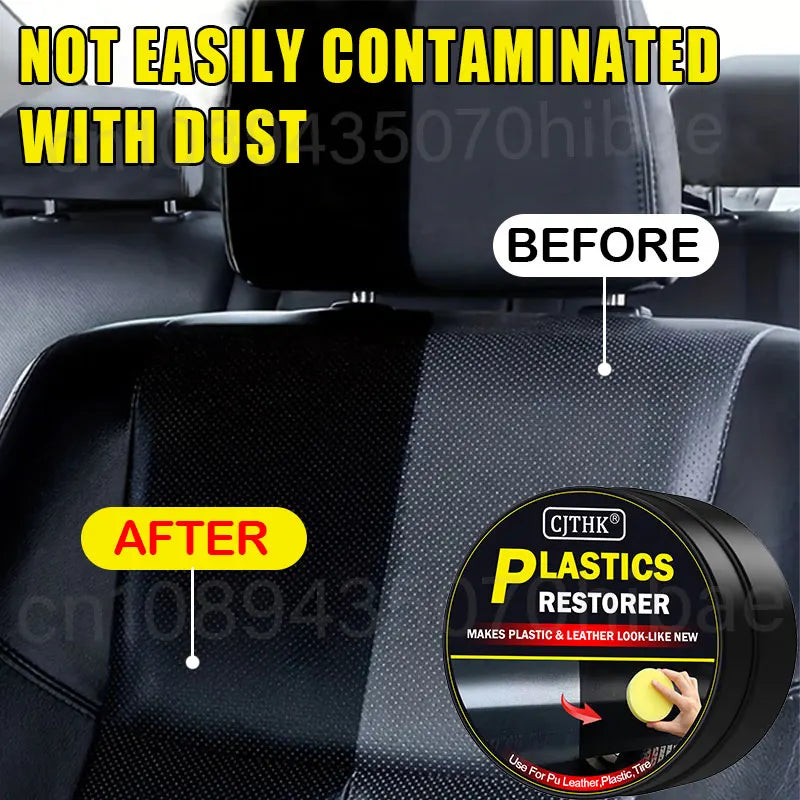 Restaurateur de plastique de voiture retour au noir brillant, produits de nettoyage de voiture, restauration du cuir et du plastique, rénovateur de revêtement de polissage et de réparation automobile
