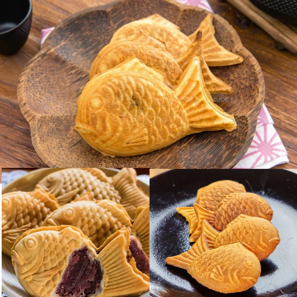 Moule à gaufres en forme de poisson japonais, moule à gâteau Taiyaki 2/4, moules à gâteaux, cuisson de desserts, cuisine pour bricolage à la maison