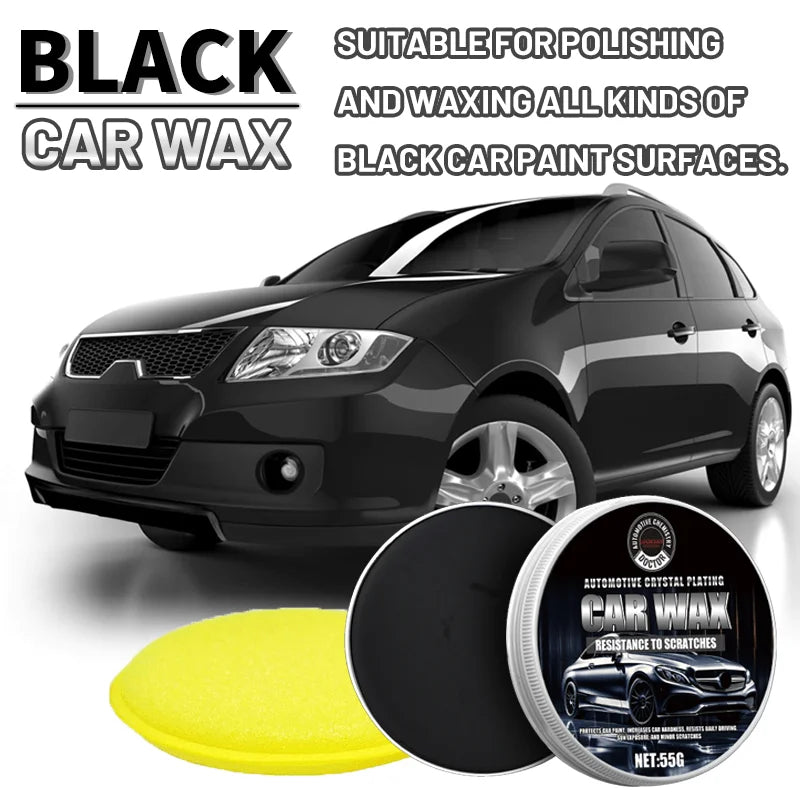 Cire noire pour voiture : protection de la peinture et réparation des rayures - Vernis céramique, brillance durable, utilisation facile, convient à toutes les voitures