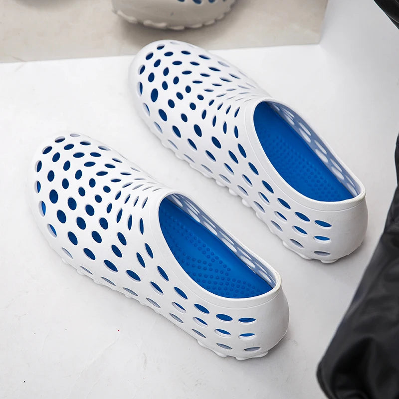 Sandales pour hommes Été 2026 Antidérapantes Résistantes à l'usure Chaussures ajourées à couvrance totale Chaussures de pêche et de wading pour hommes en extérieur
