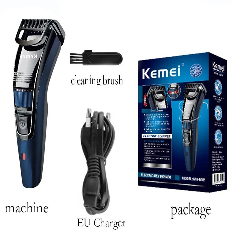 Kemei 0.5-10mm réglable barbe tondeuse à cheveux pour hommes Rechargeable moustache Stubble tondeuse à cheveux visage Machine de coupe de cheveux