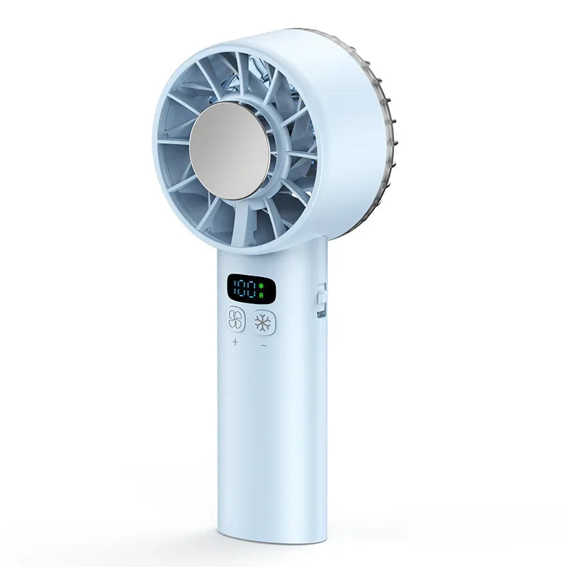 Ventilateur portatif à refroidissement rapide, mini ventilateur USB rechargeable, pliable, pour voyage, camping, extérieur.