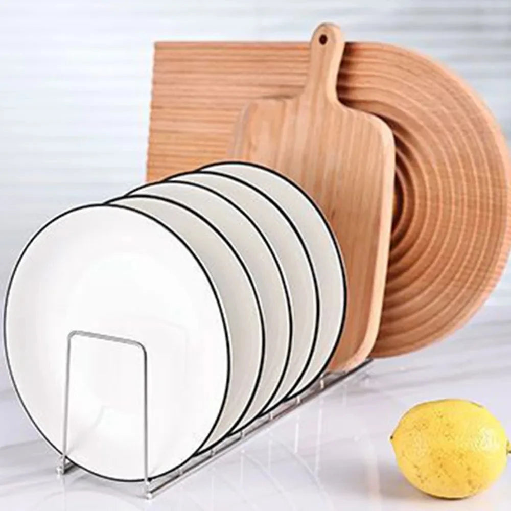 Égouttoir à vaisselle en acier inoxydable, support de rangement polyvalent pour assiettes argentées, bols peu encombrants, support d'égouttoir pour cuisine