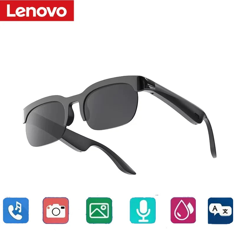 Lunettes Intelligentes Lenovo 2026 : Nouvelle Traduction IA, Conversation Bluetooth, Enregistrement, Écoute Musicale – Lunettes de Soleil Intelligentes pour Hommes et Femmes
