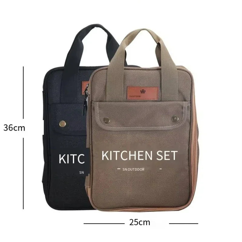 Ensemble d'ustensiles de voyage 8 pièces Livré avec un ensemble complet d'ustensiles de cuisine épais Kit de rangement Couverts Fournitures de camping portables Outils