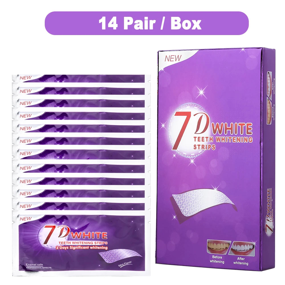 Bande de blanchiment des dents violettes, bande de blanchiment des dents non sensible, correcteur de couleur, bande de nettoyage des dents instantanée, plus blanche des dents à la maison