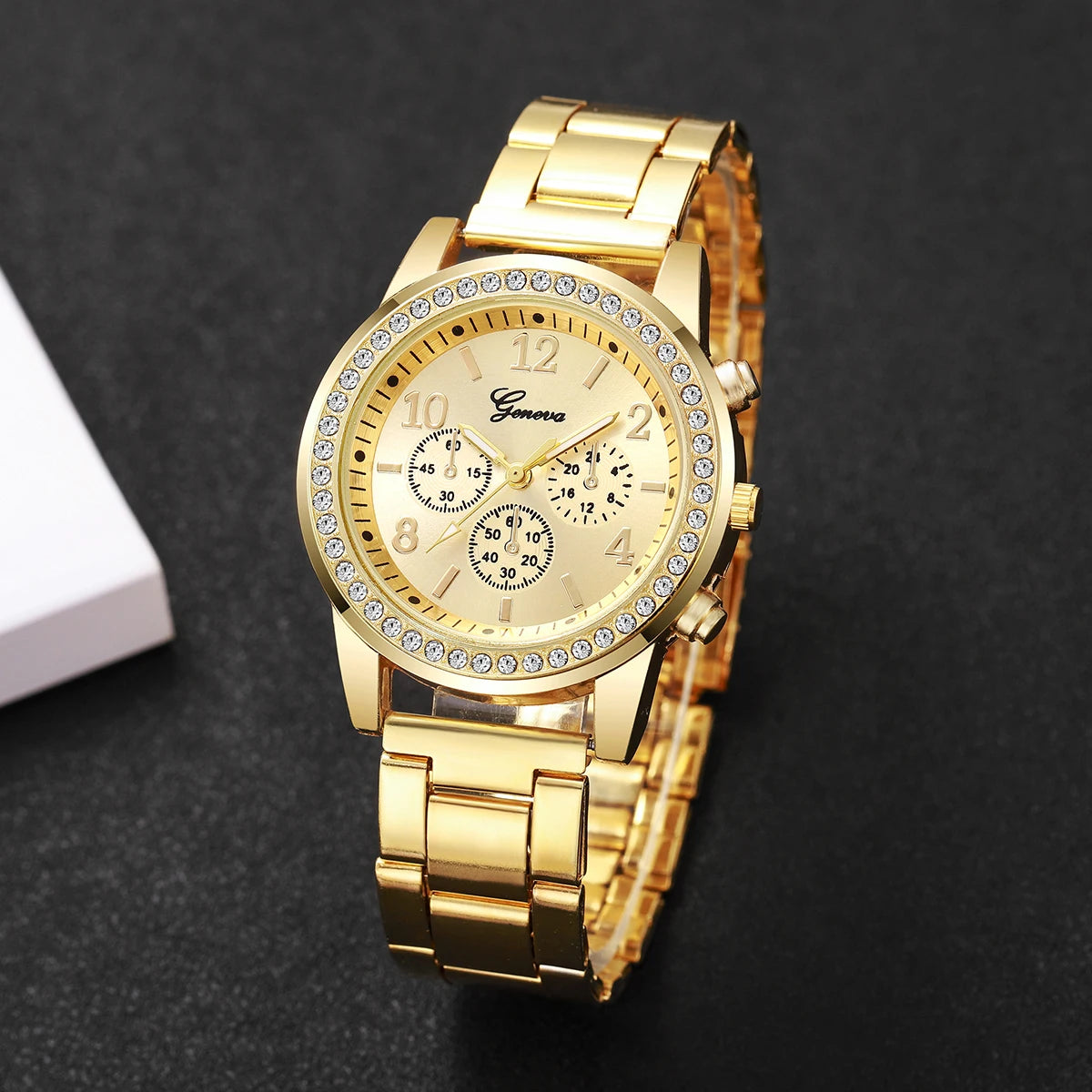 5 pièces de luxe diamant femmes montres Bracelet ensemble dames cadran arabe montres à Quartz Reloj Mujer (sans boîte)