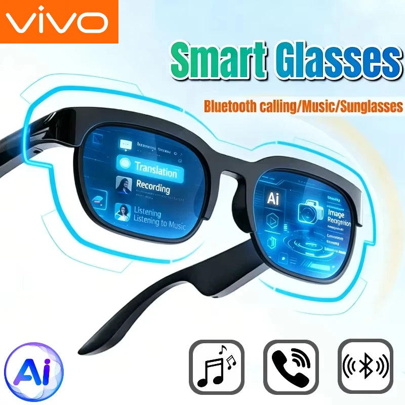 VIVO 2026 Nouvelles Lunettes Intelligentes Traduction IA Conversation Bluetooth Enregistrement Écoute Musicale Lunettes de Soleil Intelligentes pour Hommes et Femmes