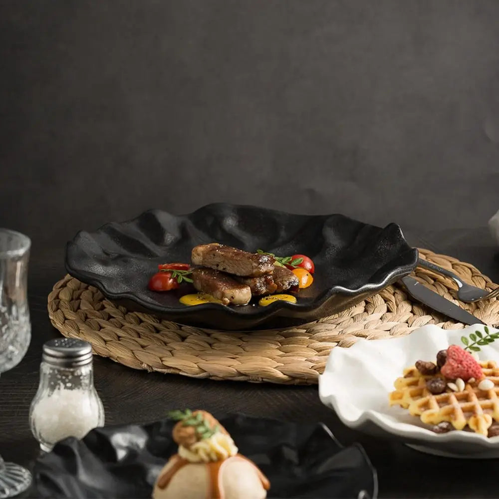 Assiette en céramique pour cuisine occidentale, créative, multifonctionnelle, réutilisable, pour steak et pain