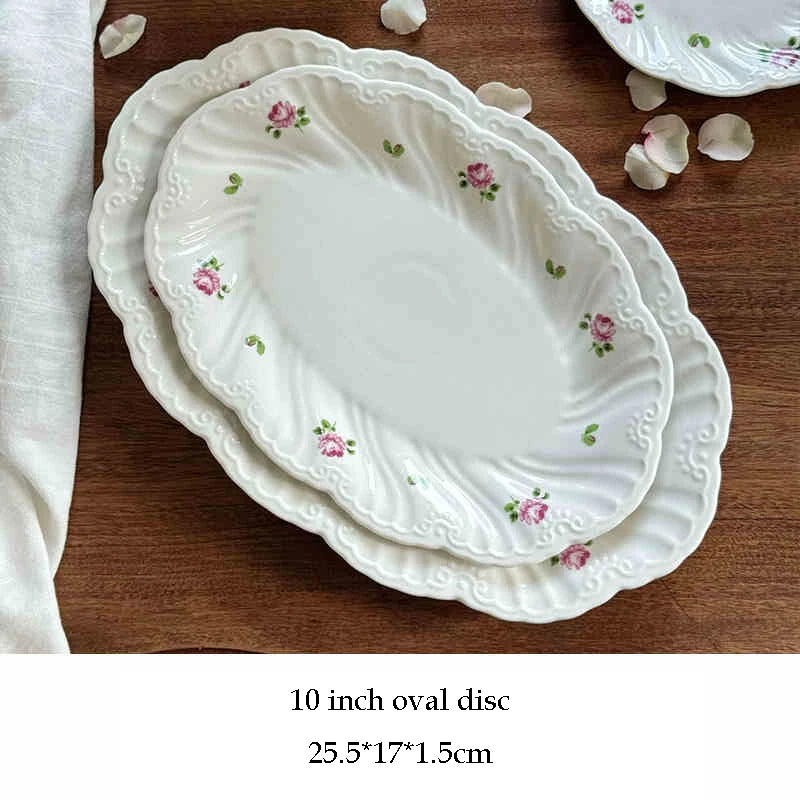 Ensemble d'assiettes en céramique vintage rose, tasse à café, beau, britannique, fournitures de cuisine, dessert, thé, cadeau