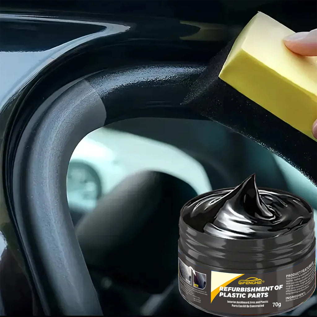 Agent de réparation du plastique automobile-cire de polissage du plastique intérieur et extérieur, crème anti-âge anti-rayures, adaptée aux pneus