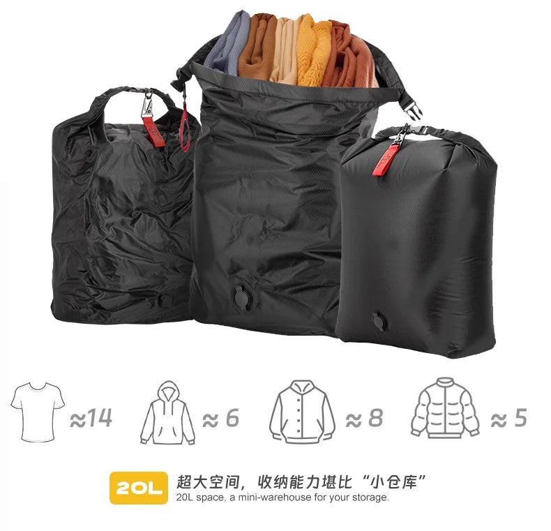 Sac de rangement à Compression sous vide, Portable, grande capacité, étanche, sac à bagages, sac à vêtements, anti-poussière, voyage d'affaires