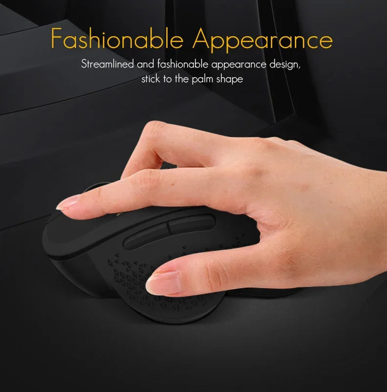 Souris sans fil NexusClick 2.4G à clic silencieux, 3 DPI réglables, 6 boutons, économie d'énergie, USB Plug and Play, pour ordinateur portable, bureau, jeux