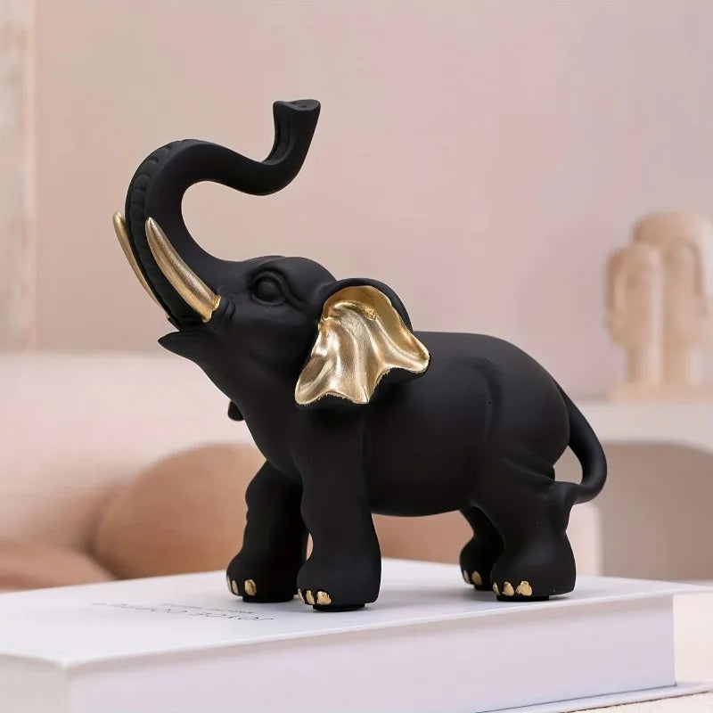 Décoration éléphant figurine en bois grainé édition collector