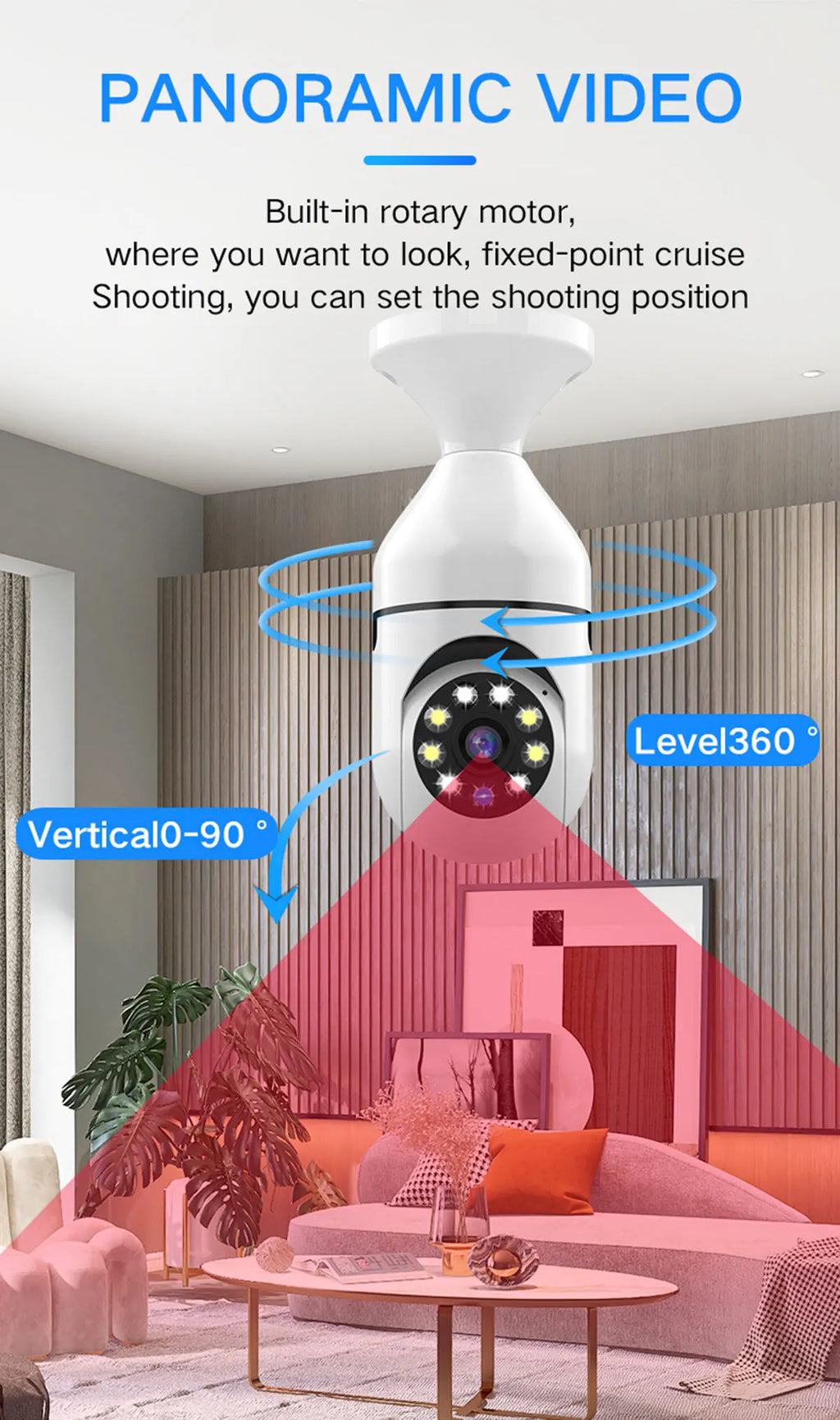 Caméra de Surveillance couleur Vision nocturne moniteur de sécurité automatique suivi humain Zoom intérieur Wifi Miini caméra IP