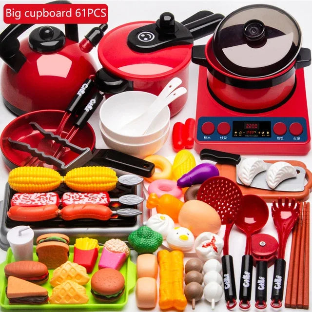 Ensemble de jouets de cuisine pour enfants filles, cuisine pour bébé, coupe de fruits, ustensiles de cuisine, Simulation éducative pour enfants, jeu de Simulation