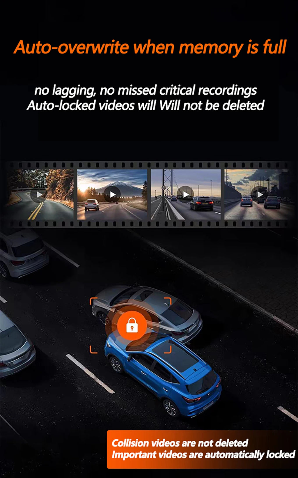 Dashcam 4 canaux wifi voiture dvr caméras de tableau de bord pour voiture mode de stationnement de boîte arrière 24h intérieur avant et arrière 360 dash cam
