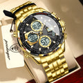 Montre-bracelet homme POEDAGAR, étanche, électronique, LED, affichage double heure, numérique, acier inoxydable, montre à quartz pour homme, Reloj