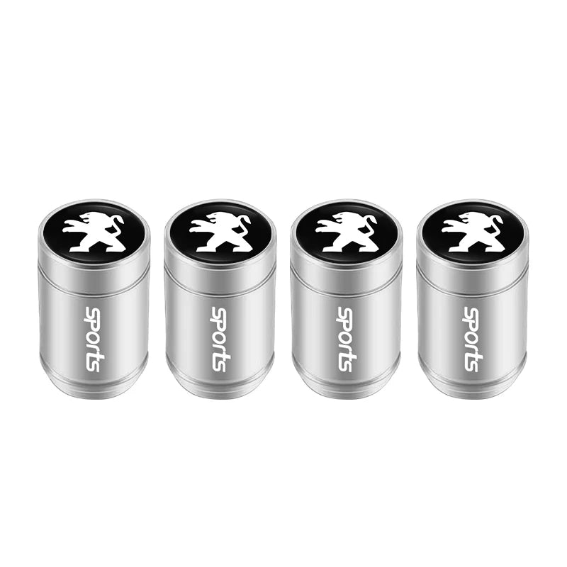 Cache-valve de pneu de voiture / Porte-clés de voiture avec badge pour Peugeot 2008 208 308 508 4008 408 3008 307 207 107 607 106 406 407