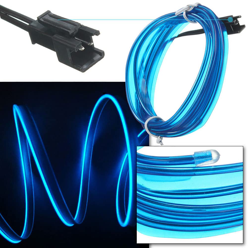 Bande lumineuse LED pour intérieur de voiture, néon, câblage EL, lampe décorative pour auto, bricolage, lumière ambiante flexible, USB, escales de fête, diode, 5m