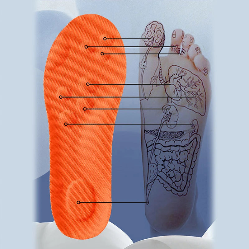 Semelles intérieures de Sport en Latex, 1/2/4 paires, coussinets de chaussures souples à haute élasticité, orthèses, respirantes, Absorption des chocs, coussin de soutien de la voûte plantaire