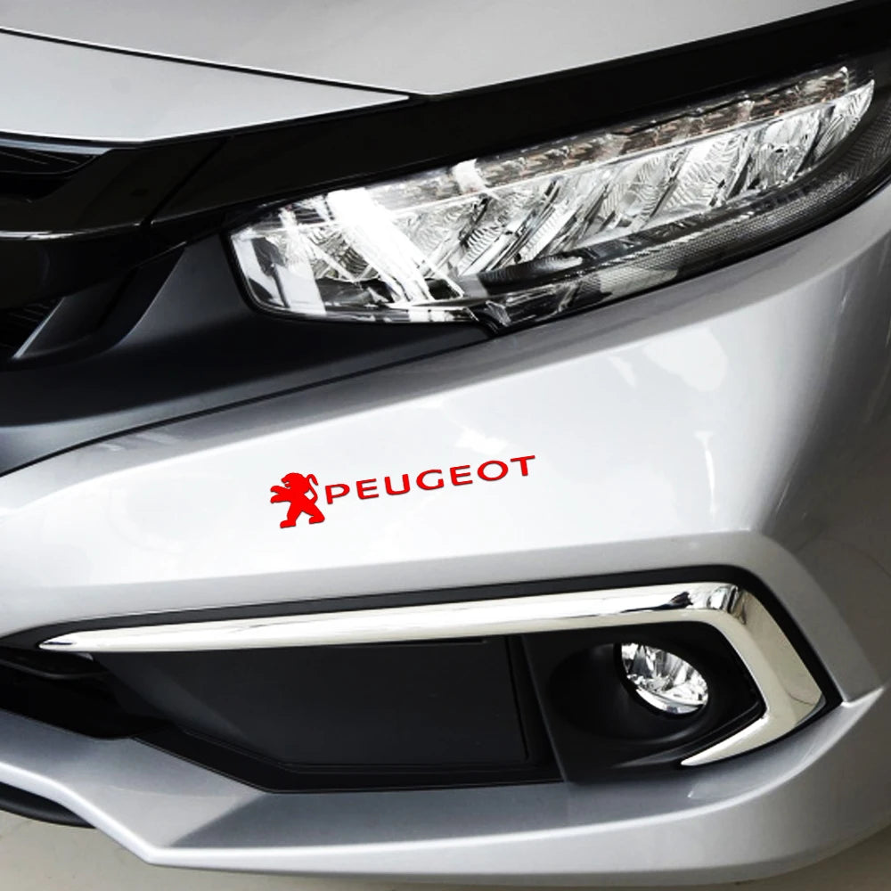 Autocollants réfléchissants en vinyle pour poignée de porte de voiture, 4 pièces, miroir d'essuie-glace, style pour Peugeot 208 2012 ~ 2018 308 2014 ~ 2021 2008