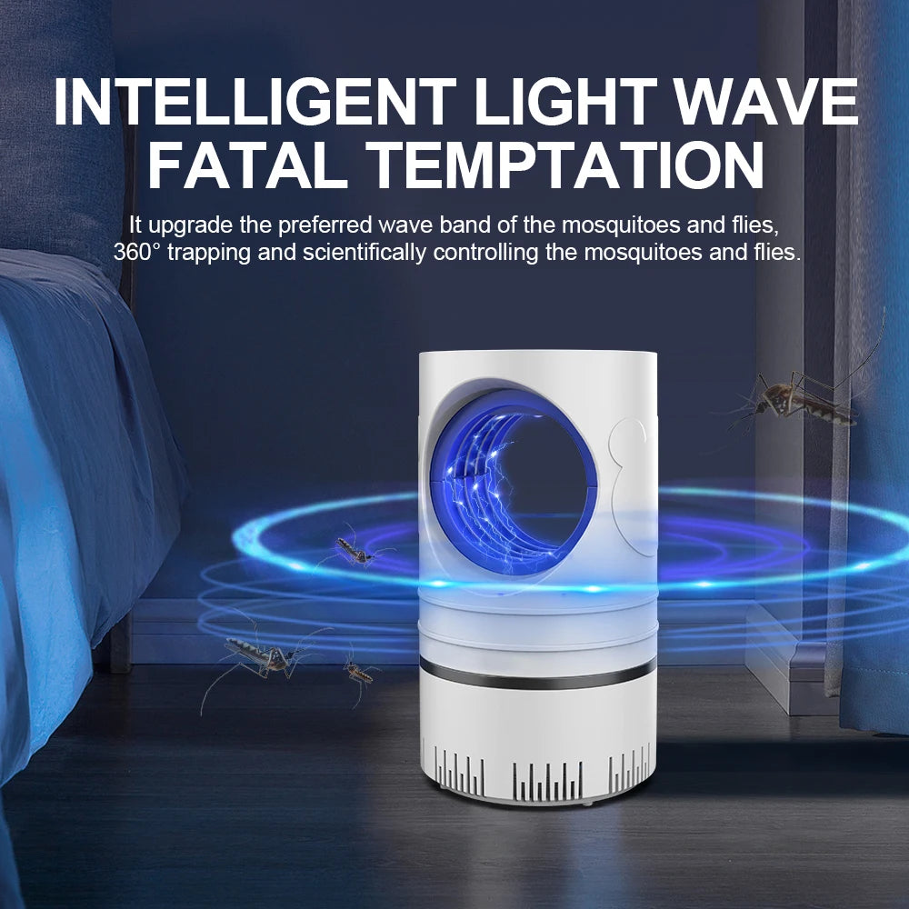 1 PC électrique mouche insectes moustique tueur lumière LED piège lampe de contrôle petite pravage avec alimentation USB et adaptateur